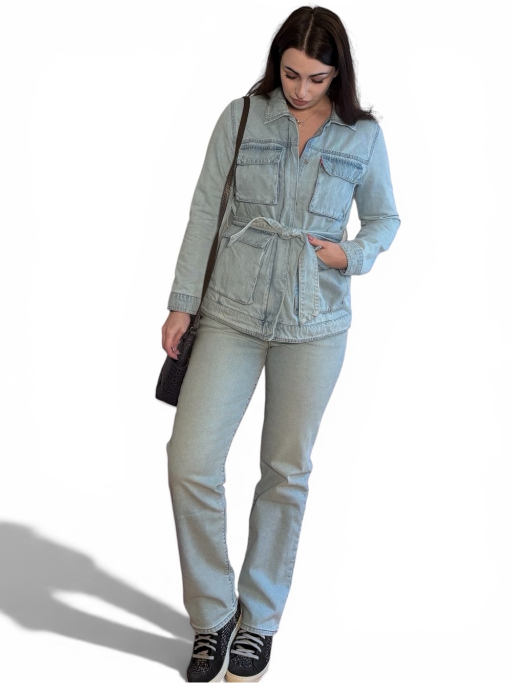 Levi’s Belted Denim Utility Jacket Light Wash